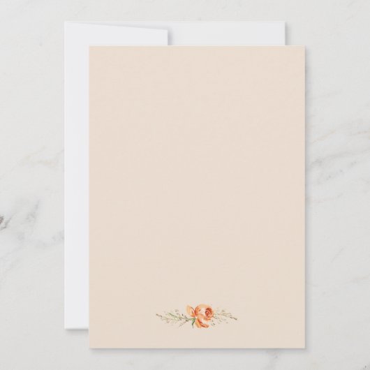 Terracotta Boho Herfst Bloemen Vaal Oranje Trouwfe Save The Date (Achterkant)