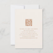 Terracotta Boho Herfst Bloemstuk Eetopties RSVP Kaartje (Achterkant)