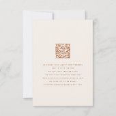 Terracotta Boho Herfst Floral Maaltijden RSVP Kaartje (Achterkant)