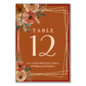 Terracotta Boho Herfst Floral Waterverf Kaart (Achterkant)