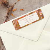 Terracotta Boho Herfst Floral Wedding Etiket