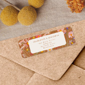 Terracotta Boho Herfst Floral Wedding Etiket