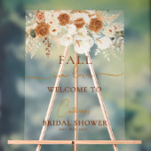 Terracotta Boho Herfst In Love Vrijgezellenfeest W Acryl Bord (Neutraal)