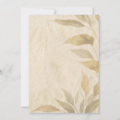 Terracotta Boho herfst loof huwelijksuitnodiging Kaart (Achterkant)