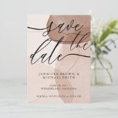 Terracotta Boho Huwelijksdatum Bewaar Datum Aangep Save The Date (Staand voorkant)