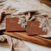 Terracotta Boho Huwelijksreactie RSVP Kaart