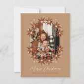 Terracotta Boho Kerstmis Feestdagenkaart (Voorkant)