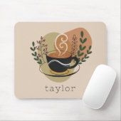 Terracotta Boho Koffie Thema gepersonaliseerd Muismat (Met muis)