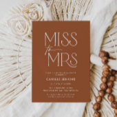 Terracotta Boho minimaal Vrijgezellenfeest Kaart