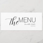 Terracotta Boho Minimal Script Wedding Menu (Achterkant)