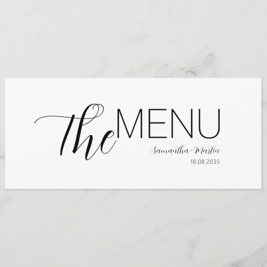 Terracotta Boho Minimal Script Wedding Menu (Achterkant)