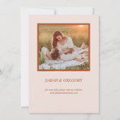 Terracotta Boho Minimalist Save the Date Kaart (Achterkant)