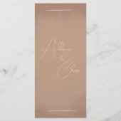 Terracotta Boho Minimalist Wedding Menu (Achterkant)