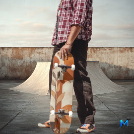 Terracotta Boho - Minimalistisch organisch blad Persoonlijk Skateboard