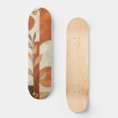 Terracotta Boho - Minimalistisch organisch blad Persoonlijk Skateboard (Voorkant)