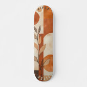 Terracotta Boho - Minimalistisch organisch blad Persoonlijk Skateboard (Voorkant)