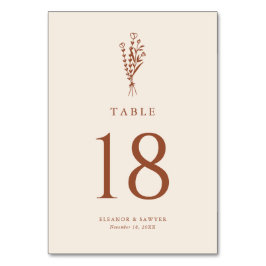 Terracotta Boho minimalistische botanische bruilof Kaart