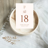 Terracotta Boho minimalistische botanische bruilof Kaart