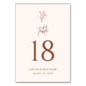 Terracotta Boho minimalistische botanische bruilof Kaart (Voorkant)