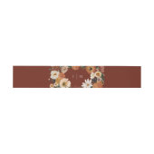 Terracotta Boho Minimalistische Monogram Huwelijk Uitnodigingen Wikkel (Vlak)