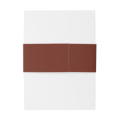 Terracotta Boho Minimalistische Monogram Huwelijk Uitnodigingen Wikkel (Achterkant Voorbeeld)