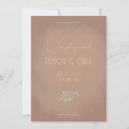 Terracotta Boho Minimalistische Opslagkaart voor d Kaart