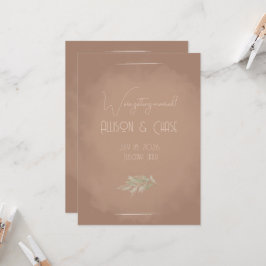 Terracotta Boho Minimalistische Opslagkaart voor d Kaart