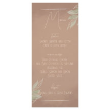 Terracotta Boho Minimalistische Trouwmenu