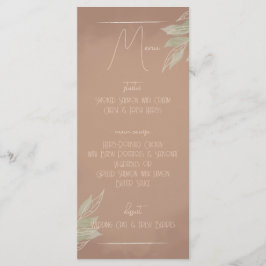 Terracotta Boho Minimalistische Trouwmenu Menu