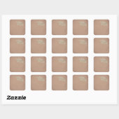 Terracotta Boho Minimalistische Trouwset  Vierkante Sticker (Vel)