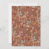 Terracotta Boho Monogram bruiloft uitnodiging (Achterkant)