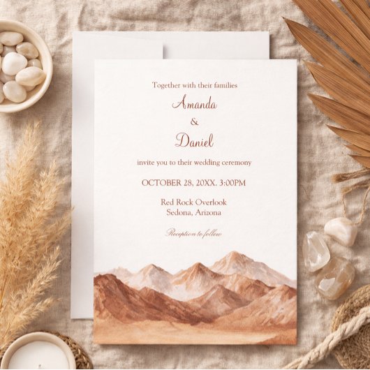 Terracotta Boho Mountain Southwest Wedding  Kaart