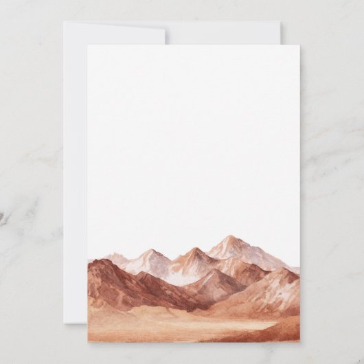 Terracotta Boho Mountain Southwest Wedding  Kaart (Achterkant)
