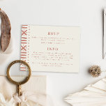 Terracotta Boho Mudcloth Border Wedding Informatiekaartje<br><div class="desc">De ideale moderne toevoeging aan een formele huwelijksuitnodiging, deze combinatiereactie en meer kaart van de informatiebijlage kenmerkt elegante typografie en een subtiele en geometrische grens grafisch geïnspireerd door het ontwerp van de textiel van modder. Eenvoudig te bewerken tekst biedt u de flexibiliteit om gasten alle informatie te sturen die zij...</div>