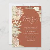 Terracotta Boho Palm Gedroogd gebladerte Geslacht Kaart (Voorkant)