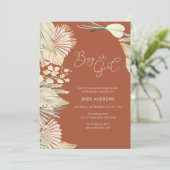 Terracotta Boho Palm Gedroogd gebladerte Geslacht Kaart (Staand voorkant)