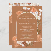 Terracotta Boho Pampas Arched Vrijgezellenfeest Kaart (Voorkant / Achterkant)