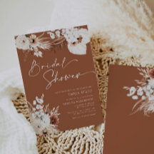 Terracotta Boho Pampas Bridal Shower