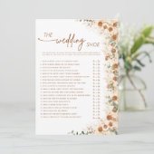 Terracotta Boho Pampas Floral Wedding Schoenenspel (Staand voorkant)