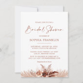 Terracotta Boho Pampas Grass Vrijgezellenfeest Kaart (Voorkant)