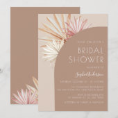 Terracotta Boho Pampas Grass Vrijgezellenfeest Kaart (Voorkant / Achterkant)