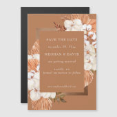 Terracotta Boho Pampas Orchids Save the Date (Voorkant / Achterkant)