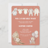 Terracotta Boho Pampas We kunnen nauwelijks wachte Kaart (Voorkant)