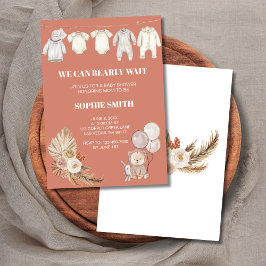 Terracotta Boho Pampas We kunnen nauwelijks wachte Kaart