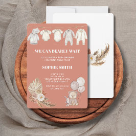 Terracotta Boho Pampas We kunnen nauwelijks wachte Kaart