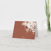 Terracotta Boho Pampas Wedding Bedankt (Achterkant)