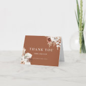 Terracotta Boho Pampas Wedding Bedankt (Voorkant)