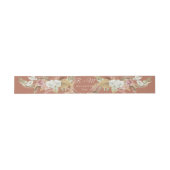 Terracotta BOHO Pampas Witte Blush Bloemen Fan Pal Uitnodigingen Wikkel (Vlak)