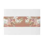 Terracotta BOHO Pampas Witte Blush Bloemen Fan Pal Uitnodigingen Wikkel (Achterkant Voorbeeld)