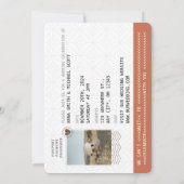 Terracotta Boho Passport Destination Wedding Kaart (Achterkant)